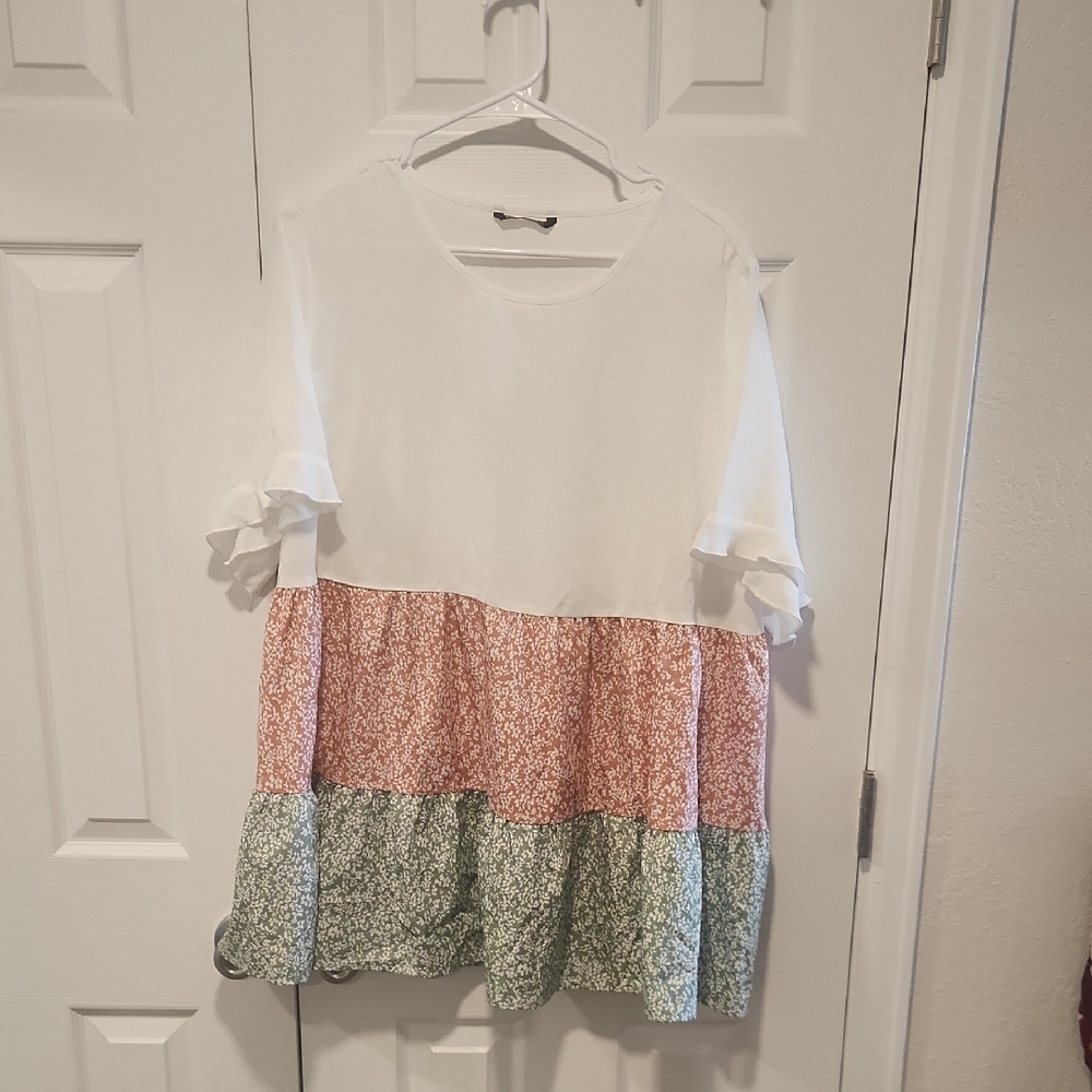 BloomChic Ruffle Sleeve Top